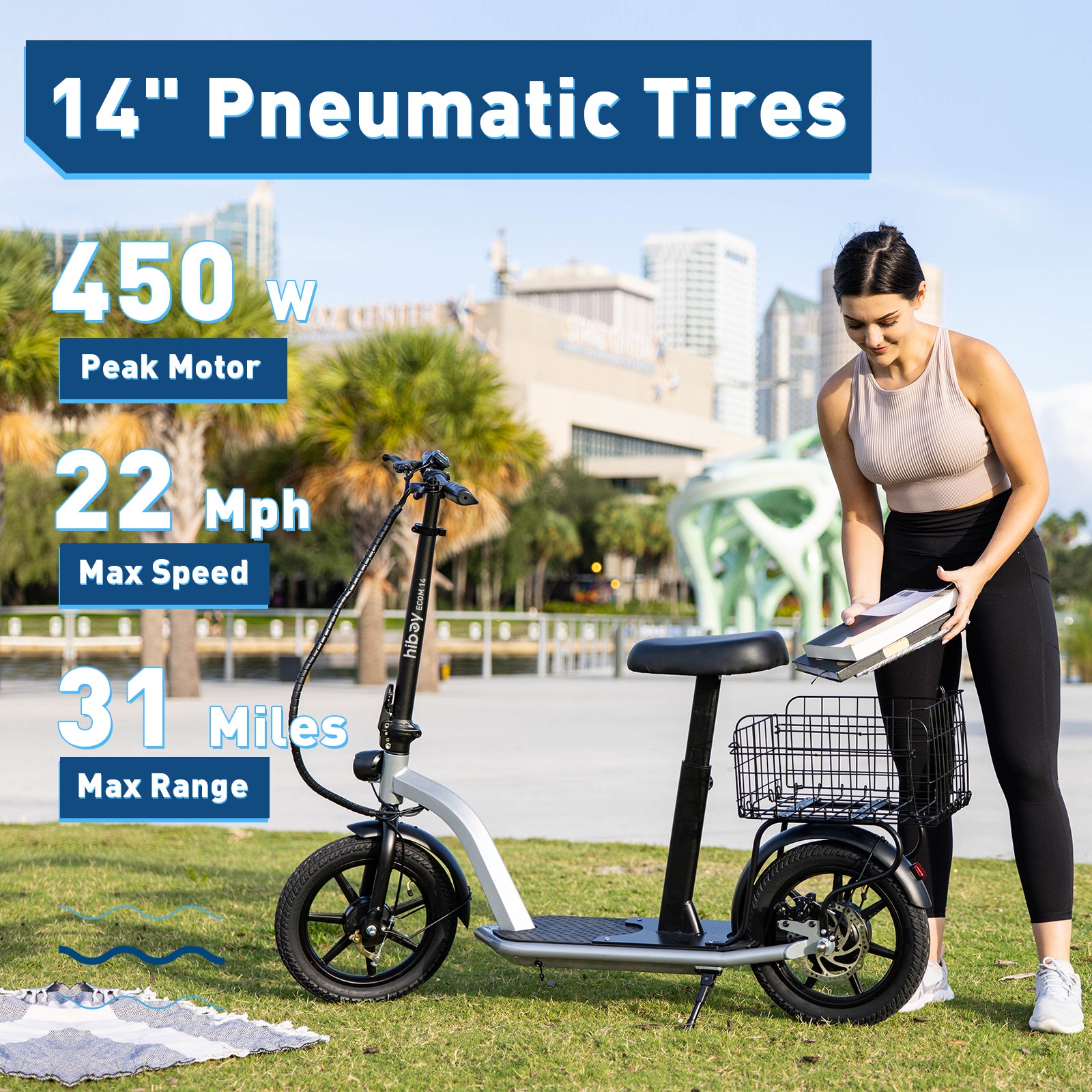 Hiboy ECOM 14 Eco Friendly Big Wheel Electric Scooter