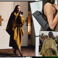 A future graphic for the 2024 luxury fashion report featuring The Row, Alaia Le Teckel and Chloé